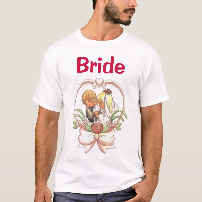 Precious Wedding Couple (2), Bride T-Shirt (Front)