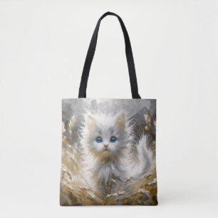 Precious White Kitten Tote Bag