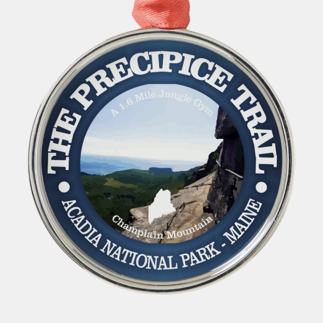 Precipice Trail Metal Ornament (Front)