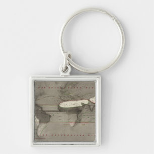 Precipitation World Map Key Ring