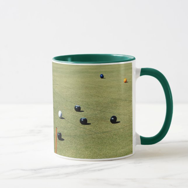 Precision and Strategy: Lawn Bowl Competition Game Mug (Right)