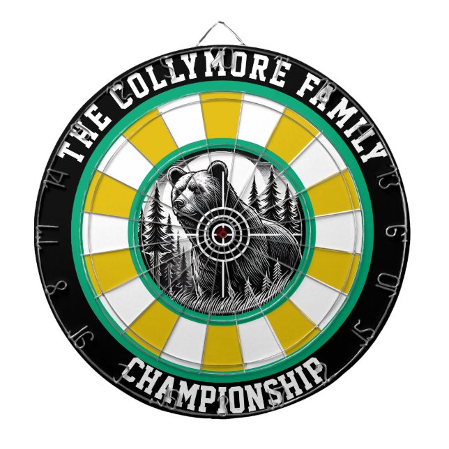 Precision Grizzly Forest Target Art Dartboard (Front)