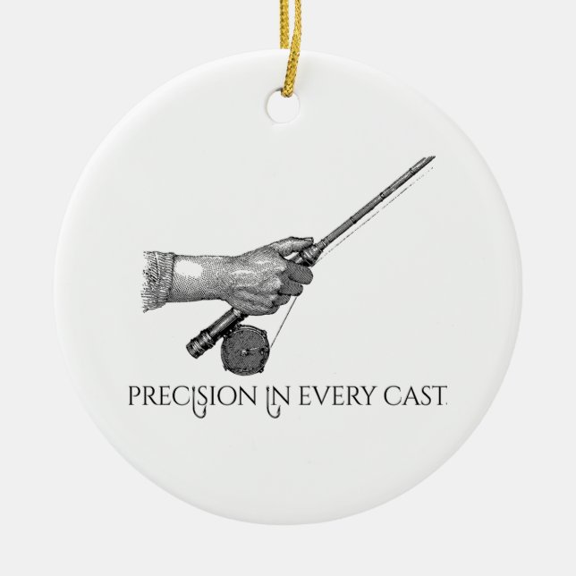 Precision In Every cast Ceramic Ornament (Front)