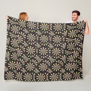 "Precision in Layers: The Art of Stacked Bullseyes Fleece Blanket