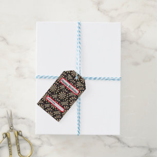 "Precision in Layers: The Art of Stacked Bullseyes Gift Tags