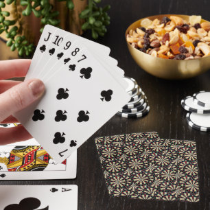 "Precision in Layers: The Art of Stacked Bullseyes Playing Cards