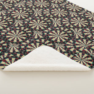 "Precision in Layers: The Art of Stacked Bullseyes Sherpa Blanket