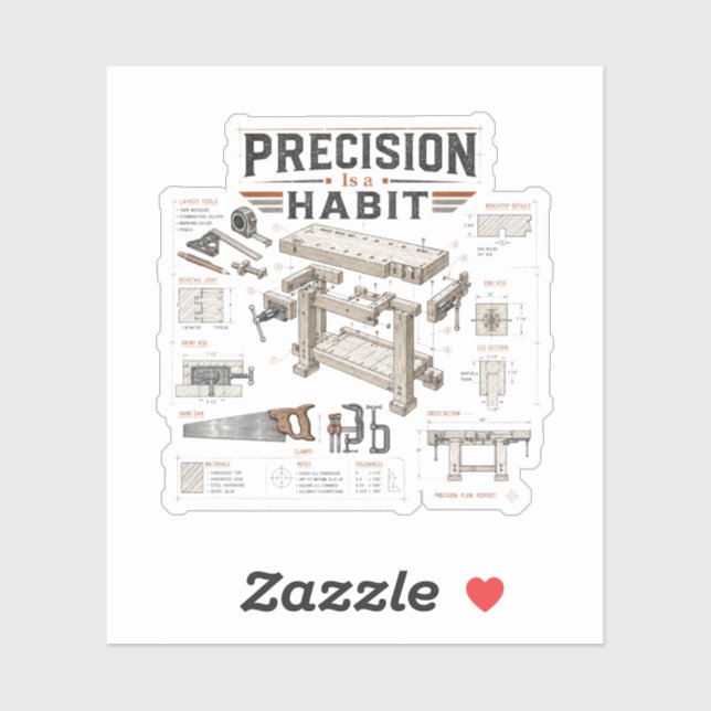 Precision Is a Habit Workshop Sticker (Sheet)