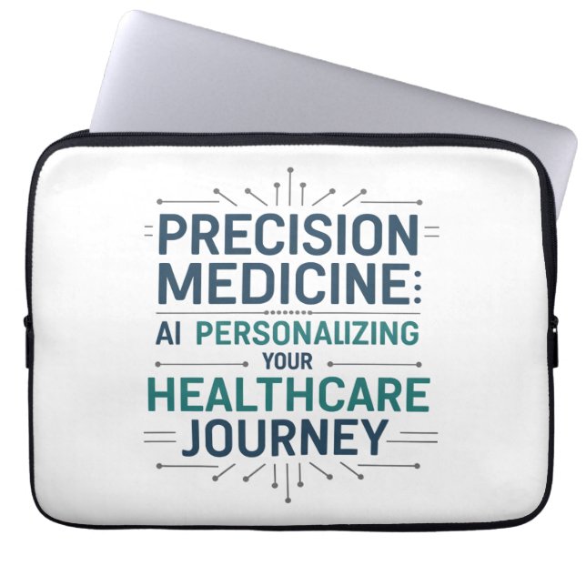 Precision Medicine – AI Personalising Healthcare Laptop Sleeve (Front)