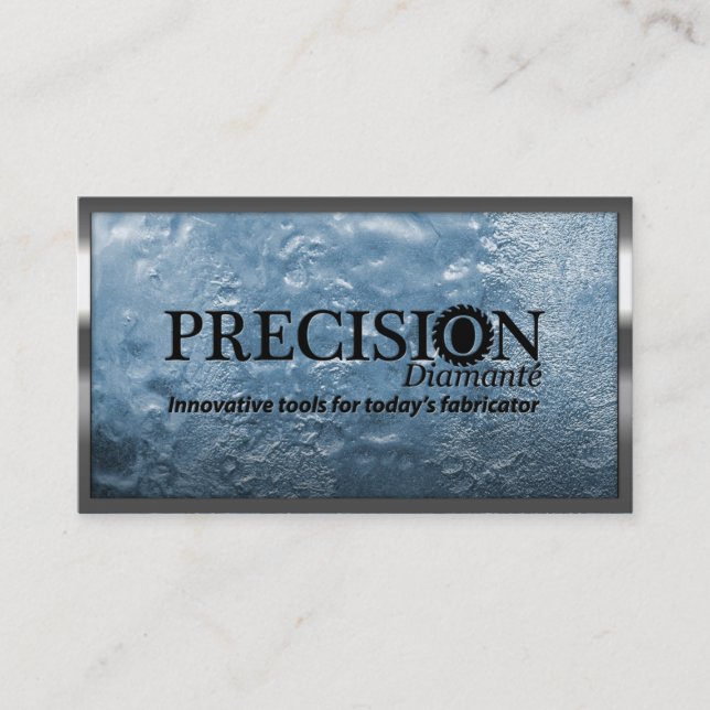 Precision Metal Border Ice Wall Business Card (Front)