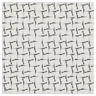 Precision Pursuit: Hunting Motif Black and White P Fabric