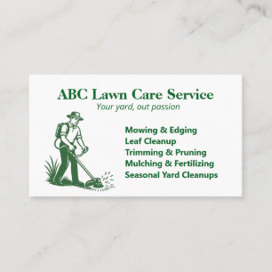 Precision Trim Lawn Care Business Card