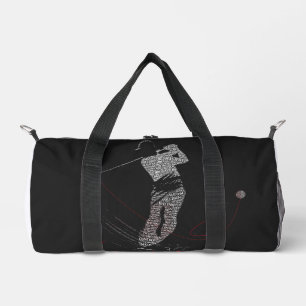 Precision Wins Quietly Golf Word Art Duffle Bag