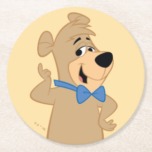 Precocious Boo-Boo Bear Round Paper Coaster