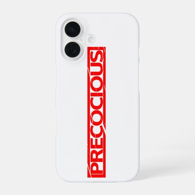 Precocious Stamp iPhone 16 Case (Back)