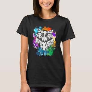 Predator Wise Bird Forest Animal Colourful Owl 1 T-Shirt