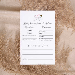 Predictions & Advice Little Boo Baby Shower Game
