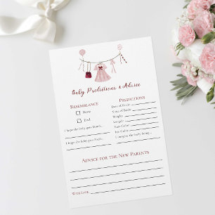 Predictions Advice Little Sweetheart Baby Shower  Flyer