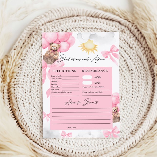 Predictions and Advice Bear Baby Shower Games (Creator Uploaded)