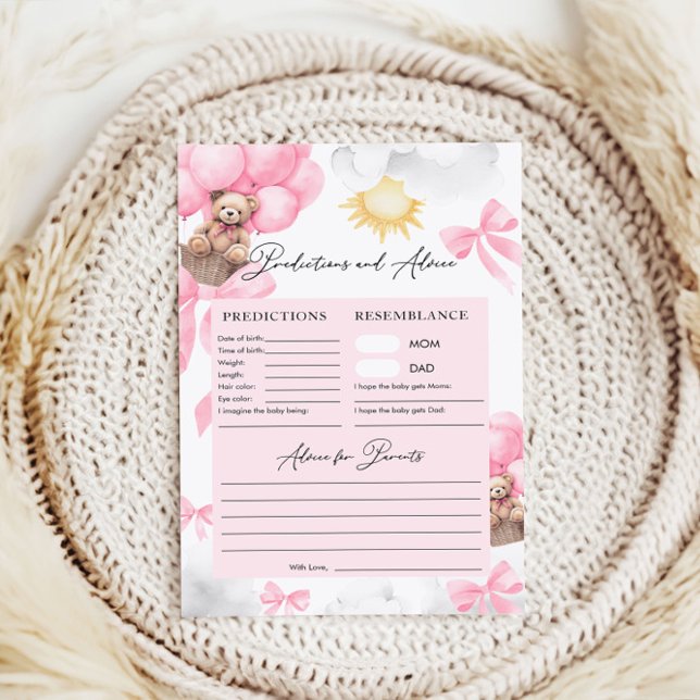 Predictions and Advice Bear Baby Shower Games (Creator Uploaded)