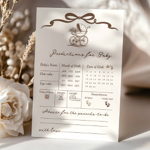 Predictions and Advice Cafe bebe Bow Baby Shower