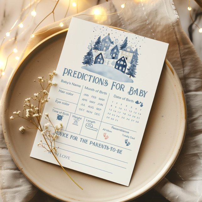 Predictions and Advice Christmas Village Navy Card (Creator Uploaded)