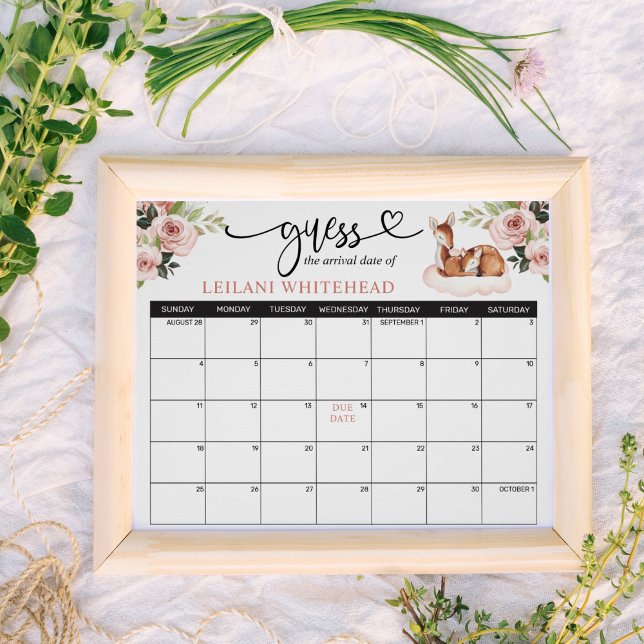 Predictions Baby Shower Oh Deer Poster (Creator Uploaded)