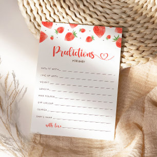 Predictions For Baby Card, Berry Sweet Baby Shower Invitation