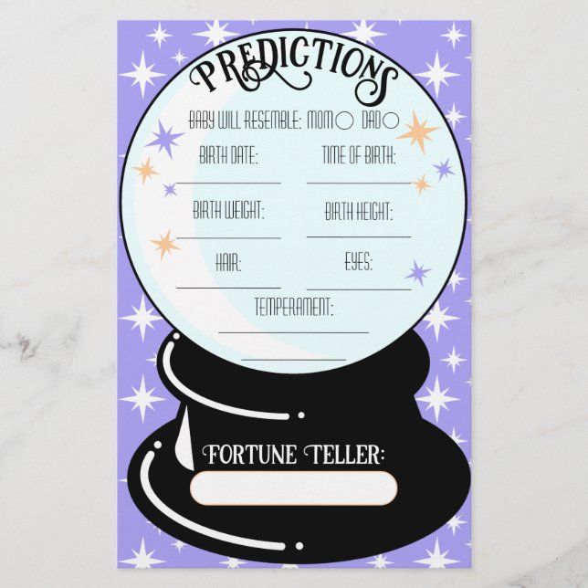 Predictions, Spells & Well Wishes! Stationery (Front)