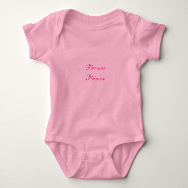 Preemie Princess Infant Baby Bodysuit (Front)