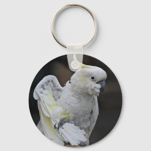 Preening Cockatoo Keyring