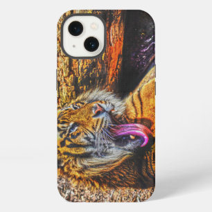 Preening Sumatran Tiger Big Cat Wildlife Art iPhone Case