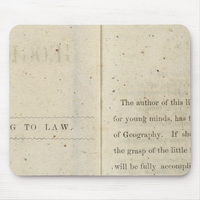 Preface Geographical reader for Dixie children Mouse Pad (Front)