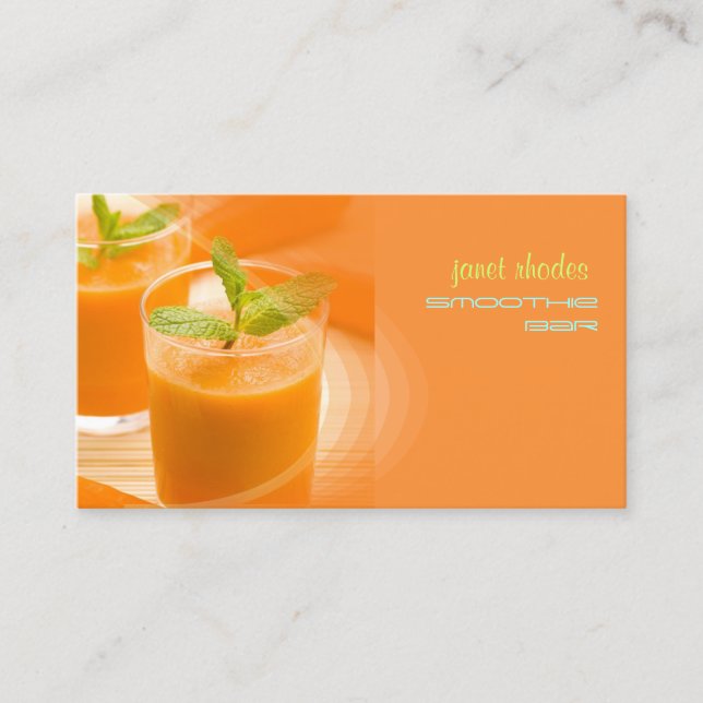 Prefectly fresh carrot juice business card (Front)