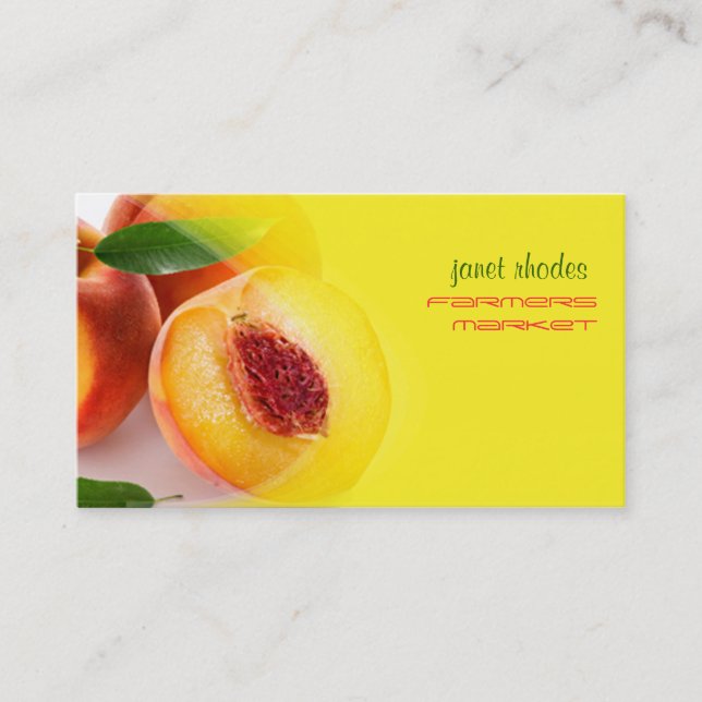Prefectly fresh peaches business card (Front)