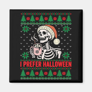 Prefer Halloween Christmas Sweater Funny Holiday Magnet