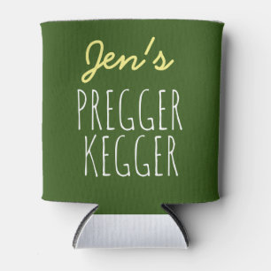 Pregger Kegger coed baby shower can coolers, baby  Can Cooler