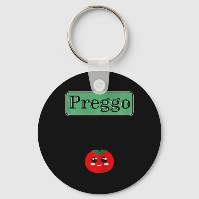 Preggo Sauce Funny Maternity Halloween Costume Tom Key Ring (Front)