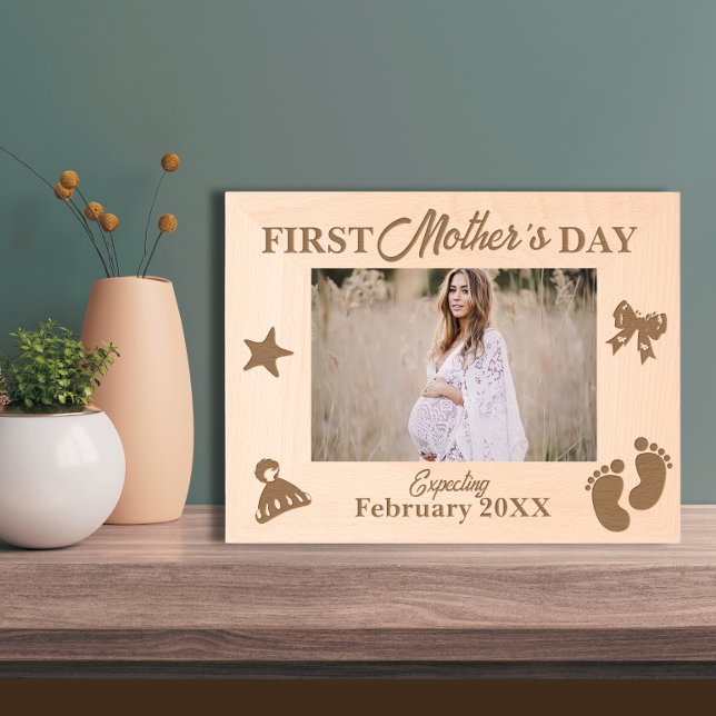 Pregnanat Mum First Mother's day Etched Frames (Creator Uploaded)