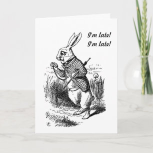 Pregnancy - Alice in Wonderland White Rabbit Card