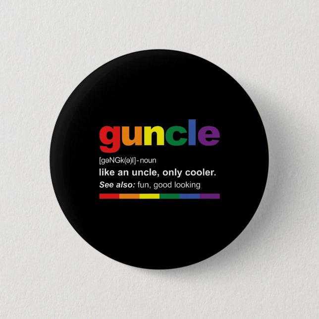 Pregnancy Announcemen For Gay Uncle New Uncle  6 Cm Round Badge (Front)