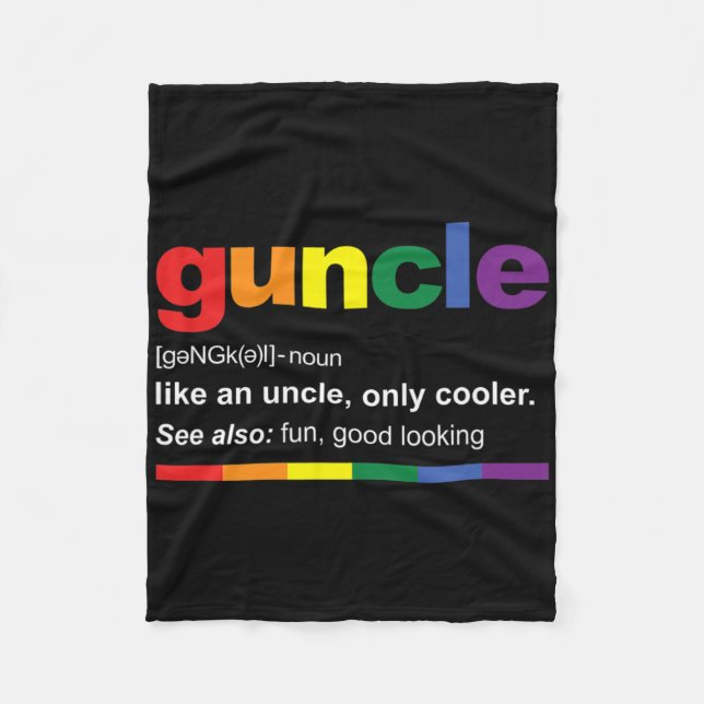 Pregnancy Announcemen For Gay Uncle New Uncle  Fleece Blanket (Front)