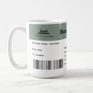 Pregnancy Announcement Airline Ticket Neutral Coffee Mug