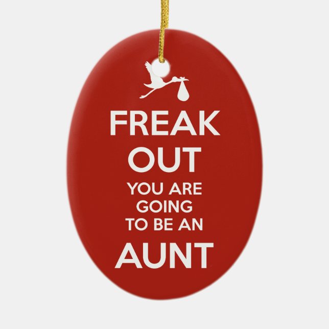 Pregnancy Announcement Aunt Ornament Christmas (Front)