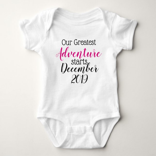 pregnancy announcement baby bodysuit (Front)