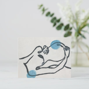 Pregnancy Announcement Baby Boy Postcard