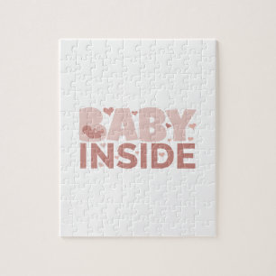 Pregnancy Announcement Baby Inside Foetus pregnant Jigsaw Puzzle