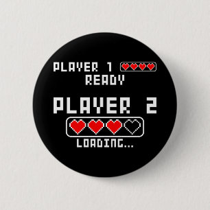 Pregnancy Announcement Baby Player 2 Loading 6 Cm Round Badge