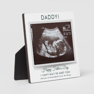 Pregnancy Announcement Baby Scan Fathers Day Plaque