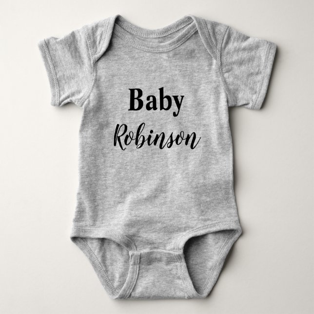 pregnancy announcement / baby shower personalised bodysuit (Front)